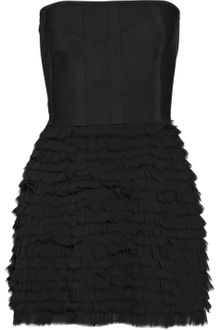 Haute Hippie Ruffled Strapless Mini Dress - Lyst