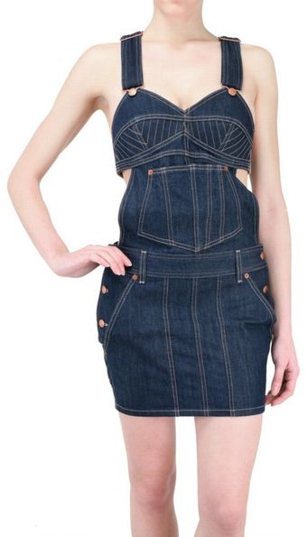 Jean Paul Gaultier Robe Bretelle Dress - Lyst