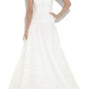 Lela Rose Strapless Embroidered Silkorganza Gown in White (ivory) - Lyst