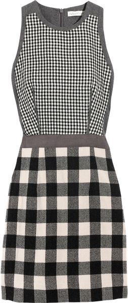  Checked Cashmere-blend Dress 
