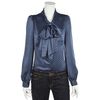 See By Chloé Star Print Silk Blouse in Blue - Lyst