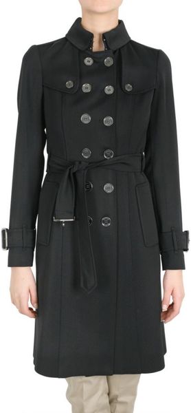Burberry Textured Tulle Trench Coat in Black - Lyst
