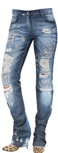 Dolce & Gabbana Destroyed Jewel Kate Jeans - Lyst