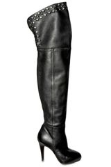 Giuly St.barth 100mm Nappa Studded Cuissard Boots