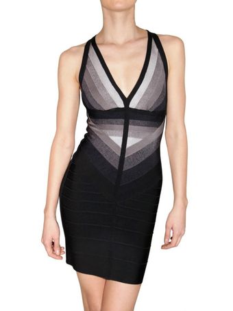 Hervé Léger Degrade Rayon Spandex Dress - Lyst