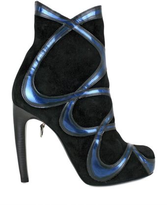 Larare 120mm Metallic Calf and Suede Ankle Boot - Lyst