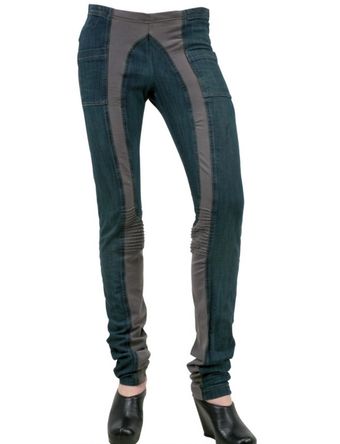 Rick Owens Stretch Denim Biker Jeans - Lyst