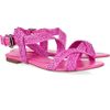 Stella Mccartney Crossover Raffia Sandals in Pink - Lyst