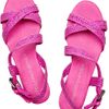 Stella Mccartney Crossover Raffia Sandals in Pink - Lyst