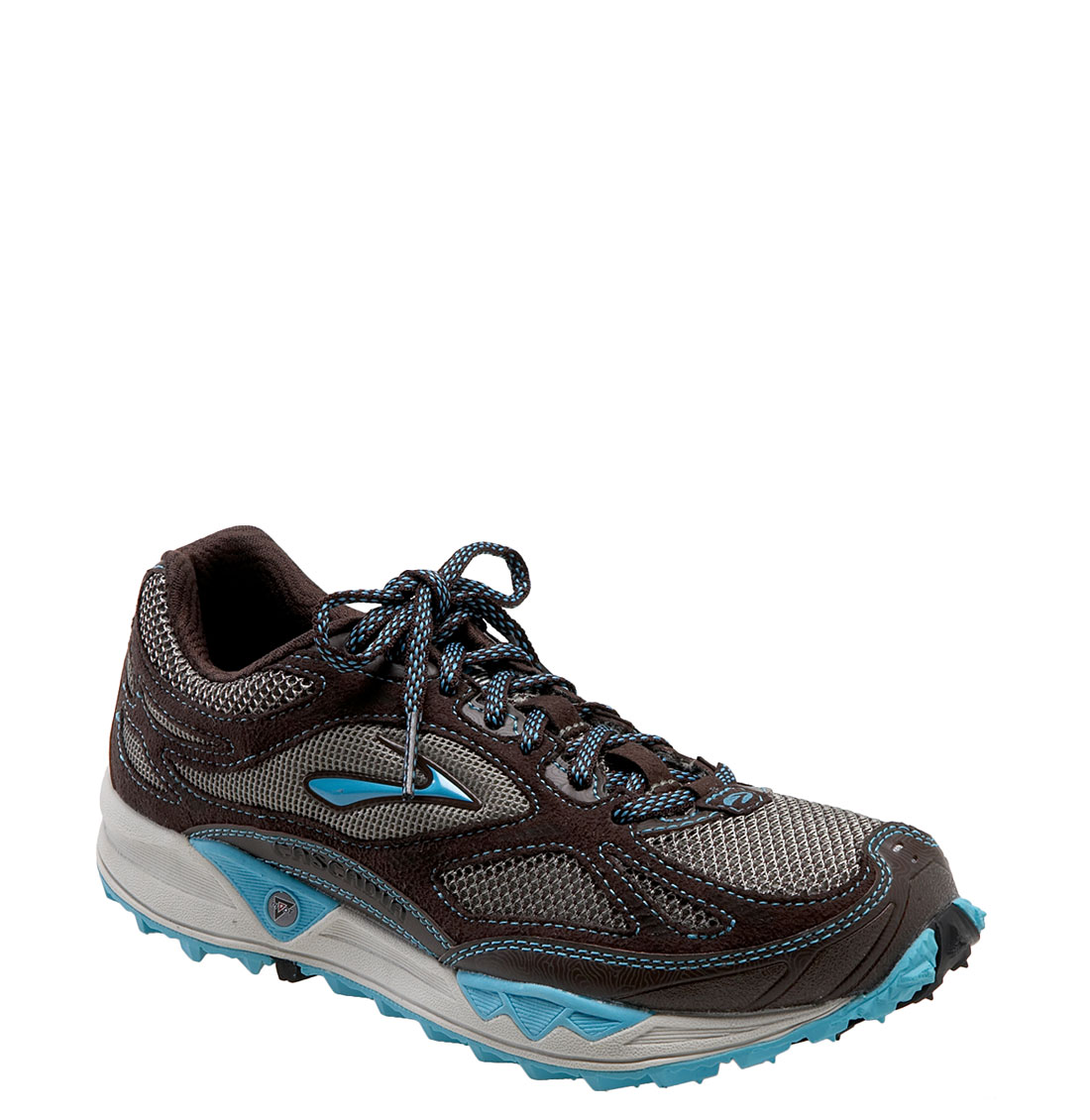 Brooks Cascadia 5 Trail Running Shoe (women) in Gray (laural/blue