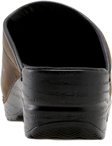dansko brown oiled clogs