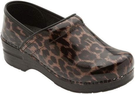 patent leopard dansko
