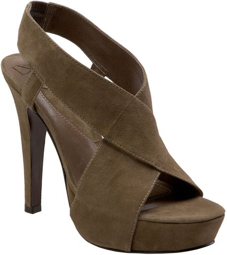 Diane Von Furstenberg Zia Platform Sandal in Brown (taupe suede) - Lyst