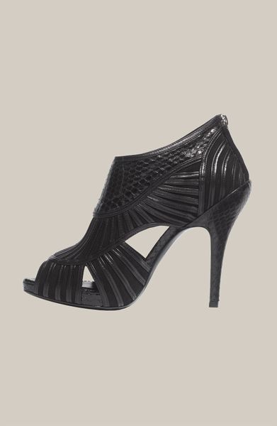 black strappy booties