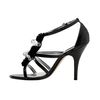 Glint Amara Sandal in Black (black snake) - Lyst