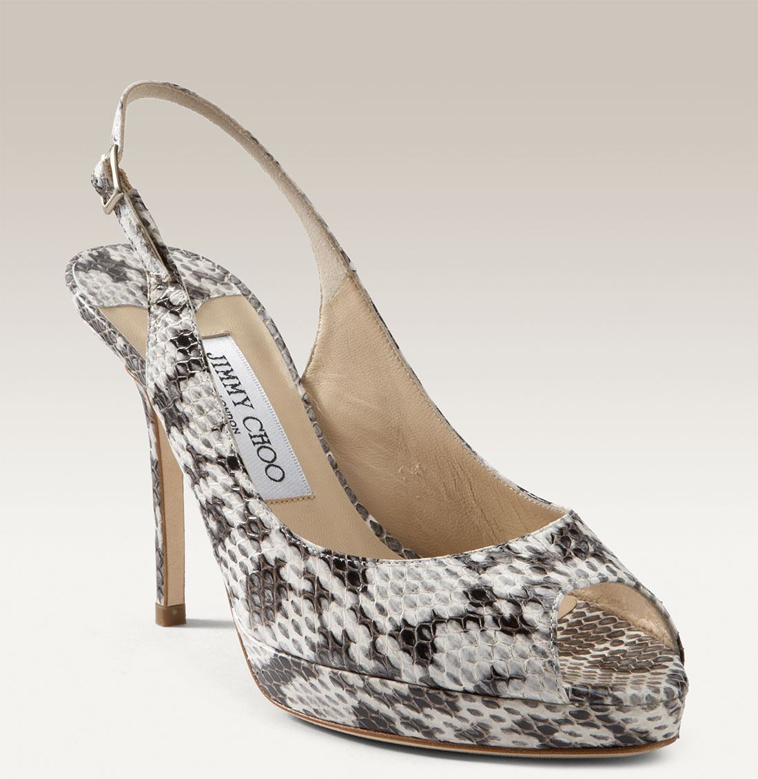 Jimmy Choo Nova Snakeskin Slingback Pump in Animal (natural gloss snake) Lyst