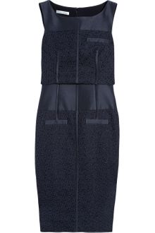 Oscar de la Renta Layered Tweed Dress - Lyst