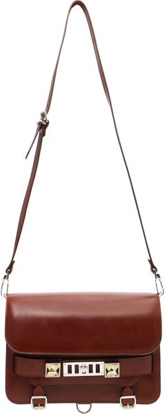 Proenza Schouler Classic Leather Ps11 Bag - Brown - Lyst