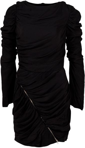 Lublu Drape Mini Dress - Lyst
