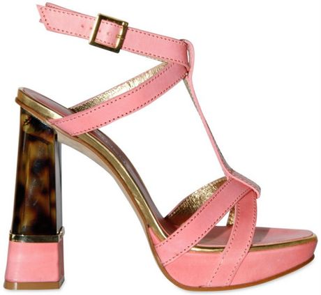 tortoise heel sandals