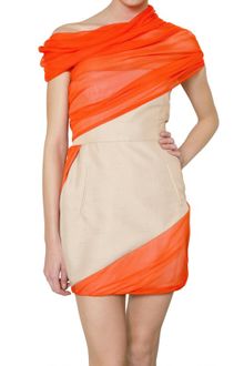 Giambattista Valli Silk Shantung and Chiffon Dress - Lyst