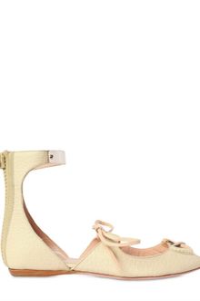 Giambattista Valli Deerskin Metal Ankle Cuff Flats - Lyst