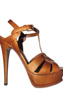 Yves Saint Laurent 140mm Grainy Patent Tribute Sandals - Lyst