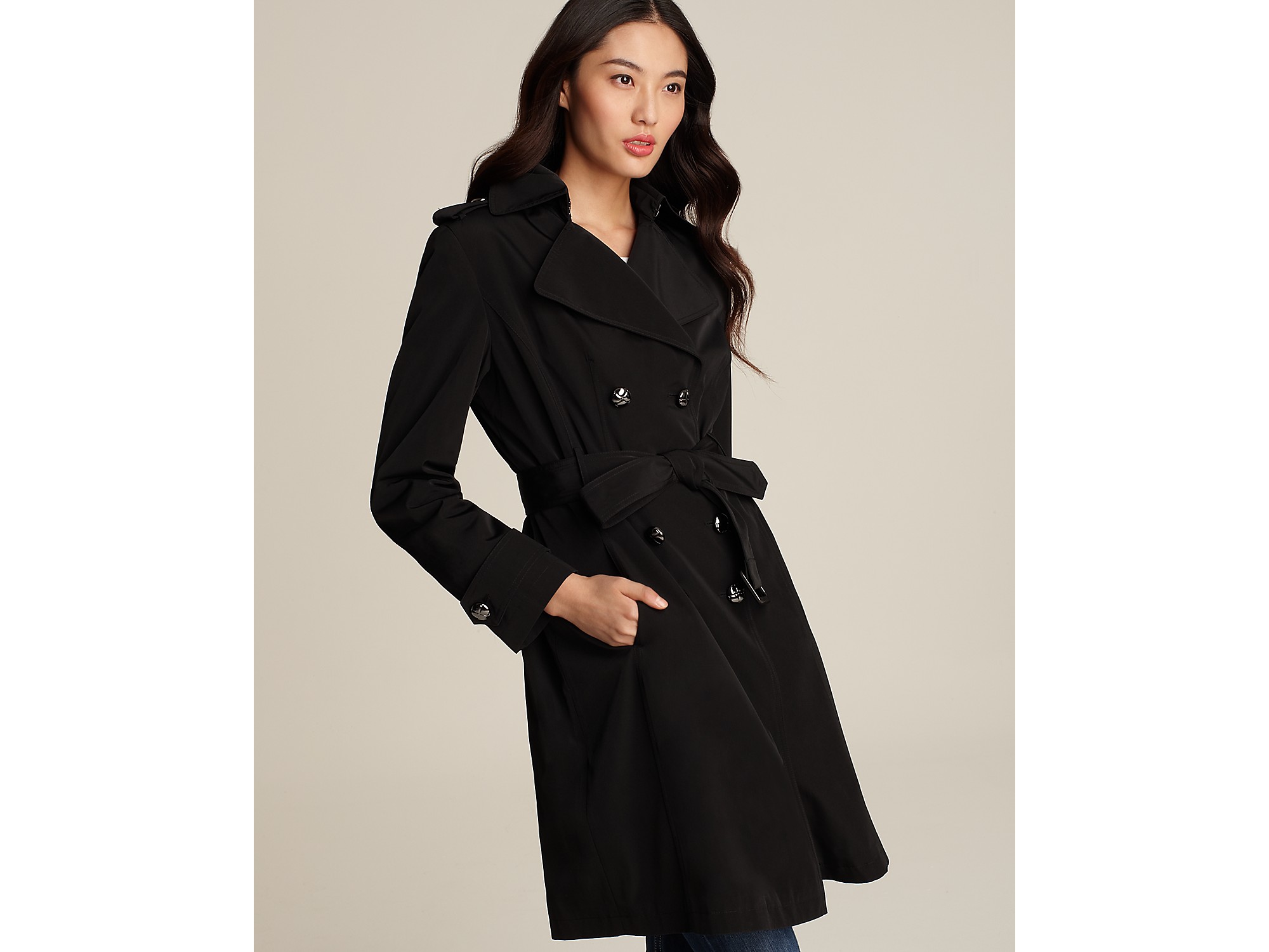 Calvin Klein Militaryinspired Trench Coat in Black Lyst