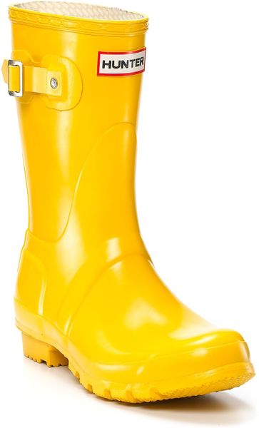 hunter yellow rain boots