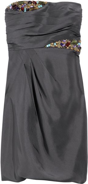 Tibi Bead-embellished Silk-organza Dress - Lyst