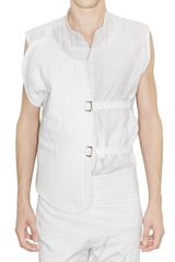 Ann Demeulemeester Beehive Knit Cotton Blend Reversible Ves
