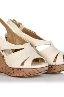 Chloé Leather Wedges - Lyst
