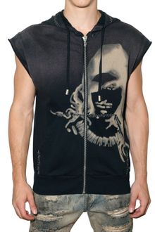 John Galliano Printed Fleece Vest Sweatshirt - Lyst