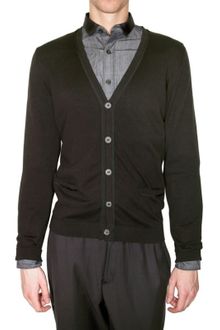 Lanvin Wool Blend Knit Cardigan Sweater - Lyst