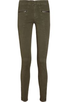 Rag & Bone Zipper Stretch-cotton Skinny Pants - Lyst