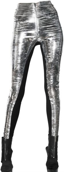 Gareth Pugh Slit Metallic Pvc Trousers - Lyst