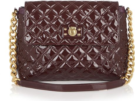 Marc Jacobs Xl Single Quilted Patent Leather Shoulder Bag in Red (Black) - Lyst
