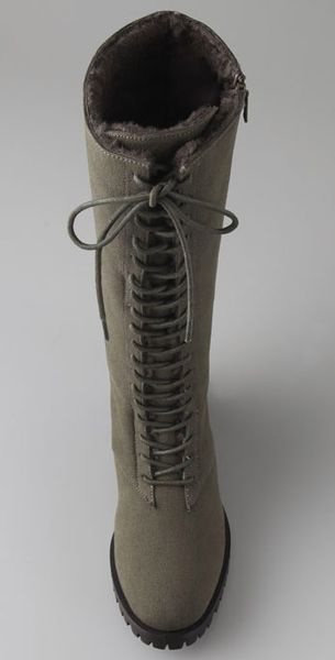 elizabeth and james canvas boots in green khaki lyst womens designer combat boots