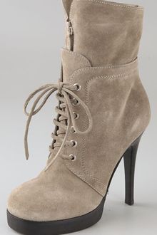 Giuseppe Zanotti Lace Up Suede Booties On Platform - Lyst