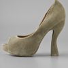 Jeffrey Campbell Laverne Suede Platform Pumps in Green (taupe) - Lyst