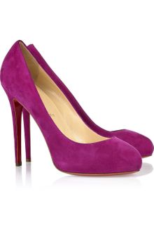 Christian Louboutin Declic 120 Suede Pumps - Lyst