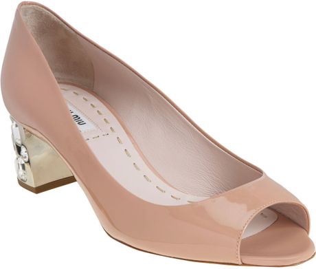 miu miu pumps with jeweled heels
