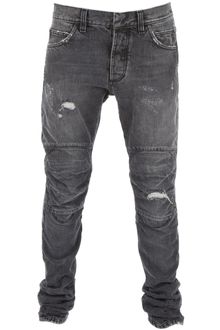 Balmain Biker Style Straight Leg Jean - Lyst