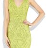 Hervé Léger Jacquard Bandage Dress in Yellow (green) - Lyst