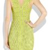 Hervé Léger Jacquard Bandage Dress in Yellow (green) - Lyst