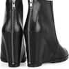 Minimarket Leather Wedge Ankle Boots in Black