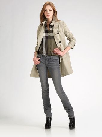 Burberry Brit Double-breasted Trench Coat - Lyst
