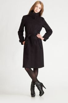 Burberry Funnel-neck Belted Coat - Lyst