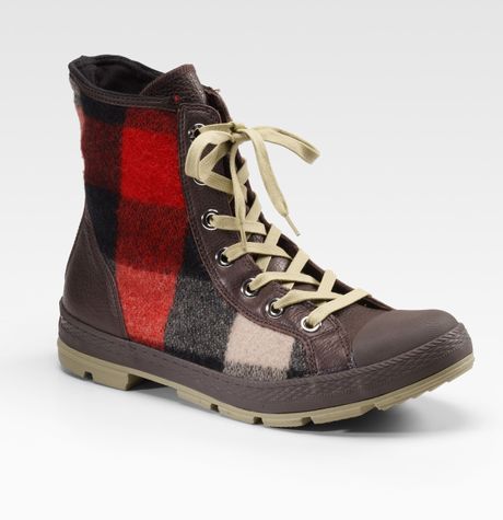 Converse Chuck Taylor Woolrich Outsider Boots in Brown for Men