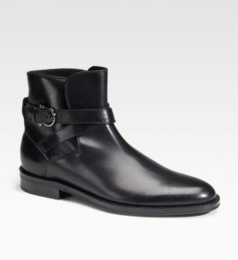 Ferragamo Flavio Leather Boots - Lyst